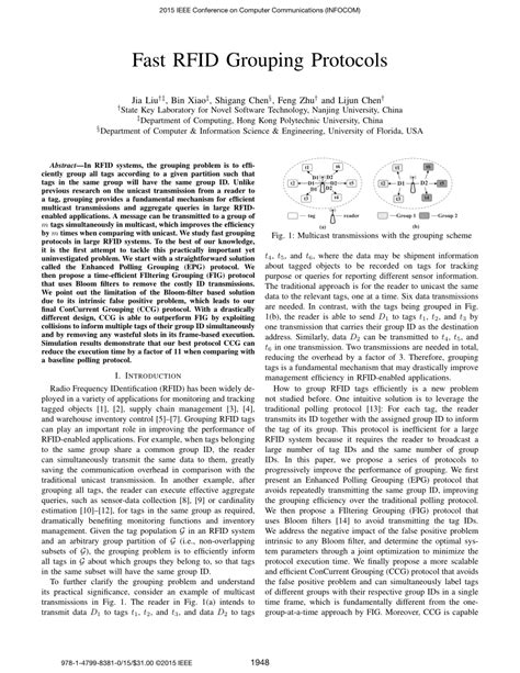 fast rf-id grouping protocols|(PDF) Fast RFID grouping protocols .